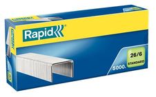 Rapid - Boîte de 5000 Agrafes 26/6 - jusqu'à 20 feuilles - acier galvanisé
