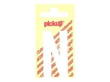 PICKUP LETTERING MONO Nobel - Zelfklevend etiket - voorgedrukt: N - mat wit