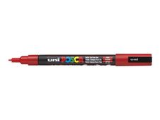 Uni POSCA PC-3M - Marker - permanent - rood - pigmentinkt op waterbasis - 0.9-1.3 mm - fijn
