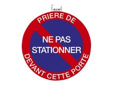 Exacompta teken - do not park in front - ne pas stationner devant - 300 mm (diameter) - vinyl