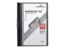 DURABLE DURACLIP ORIGINAL 60 - Clipmap - A4 - voor 60 vellen - zwart met transparante voorkant (pak van 5)