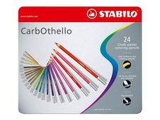 STABILO CarbOthello - kleurpotlood - groen, oranje, magenta, olijfgroen, ultramarijn, ivoor, violet licht, bladgroen, pruisisch blauw, dieppaars, turquoise blauw, cyaan blauw, neutraal zwart, vermiljoen rode toon, karmijnrood diep, Engels rood diep, tita