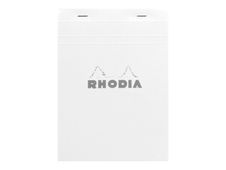 RHODIA N°16 - Notitieblok - geniet - A5 - 80 vellen / 160 pagina's - wit papier - van ruiten voorzien - harde kaft - witte hoes - karton