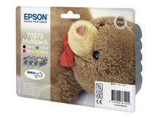 Epson T0615 multipack - 4 - 32 ml - zwart, geel, cyaan, magenta - origineel - blister - inktcartridge - voor Stylus D68, D88, DX3800, DX3850, DX4200, DX4250, DX4800, DX4850