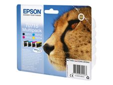 Epson T0715 Multipack - 4 - zwart, geel, cyaan, magenta - origineel - inktcartridge