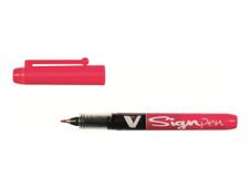 Pilot V Sign Pen - Pen met vezelpunt - rood - 0.6 mm - gemiddeld