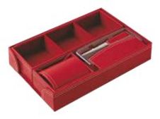 Oberthur - Parure de bureau - 6 pièces - rouge