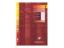 Clairefontaine - Dubbele vellen - A4 - 100 vellen / 200 pagina's - van ruiten voorzien - met meerdere gaten