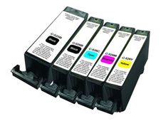 UPrint C-525/526 PACK - 5 - zwart, geel, cyaan, magenta - compatible - gereviseerd - inktcartridge (alternatief voor: Canon PGI-525, Canon CLI-526)