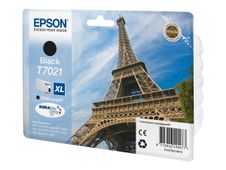 Epson T7021 - XL grootte - zwart - origineel - blister - inktcartridge - voor WorkForce Pro WP-4015, WP-4025, WP-4095, WP-4515, WP-4525, WP-4535, WP-4545, WP-4595