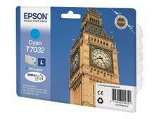 Epson T7032 - Maat L - cyaan - origineel - blister - inktcartridge - voor WorkForce Pro WP-4015, WP-4025, WP-4095, WP-4515, WP-4525, WP-4535, WP-4545, WP-4595