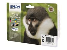 Epson T0895 Multipack - 4 - zwart, geel, cyaan, magenta - origineel - blister - inktcartridge - voor Stylus S21, SX110, SX115, SX210, SX215, SX218, SX400, SX410, SX415; Stylus Office BX300