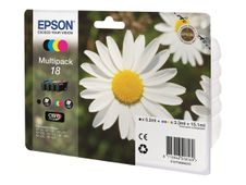 Epson 18 Multipack - 4 - 15.1 ml - zwart, geel, cyaan, magenta - origineel - inktcartridge - voor Expression Home XP-212, 215, 225, 312, 315, 322, 325, 412, 415, 422, 425