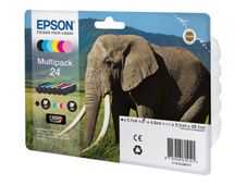 Epson 24 Multipack - 6 - 29.1 ml - zwart, geel, cyaan, magenta, lichtmagenta, lichtcyaan - origineel - blister - inktcartridge - voor Expression Photo XP-55, XP-750, XP-760, XP-850, XP-860, XP-950, XP-960, XP-970
