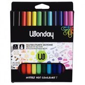 JPC MIN'O - Pen met vezelpunt - verschillende kleuren - inkt op waterbasis - 4 mm - groot - pak van 12