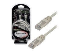 MCL Samar - Verbindingskabel - RJ-45 (M) naar RJ-45 (M) - 2 m - foiled unshielded twisted pair (F/UTP) - CAT 5e - gevormd, met strengen - grijs