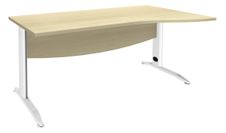 Burocean Idra - Tafel - rechthoekig gebogen (rechts) - esdoornbruin
