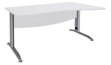 Burocean Idra - Tafel - rechthoekig gebogen (rechts) - parelwit