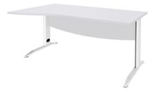 Burocean Idra - Tafel - rechthoekig gebogen (links) - parelwit