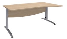 Burocean Idra - Tafel - rechthoekig gebogen (rechts) - licht eiken