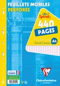 Clairefontaine - Papier met losse bladeren - A4 - 200 vellen / 400 pagina's - wit - Seyès