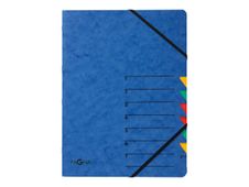 Pagna Office Easy - Ordnermap - 7 compartimenten - 7 onderdelen - 4 mm - A4 - met tabbladen - blauw