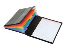 Viquel Rainbow Class MANAGER - Uitbreidende map - 7 compartimenten - 6 onderdelen - 245 x 330 mm - met tabbladen - zwart
