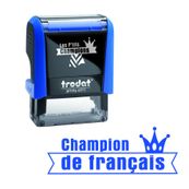 Trodat - Tampon prêt à l'emploi "Champion de français"