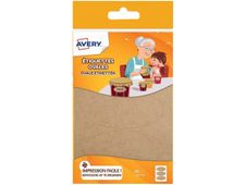 Avery - Papier - permanente kleeflaag - bruin - 41 x 89 mm (ovaal) 18 etiket(ten) (6 vel(len) x 3) etiketten