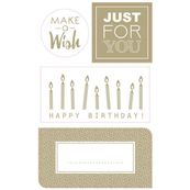 Clairefontaine Alliance Birthday - Decoratiesticker - goud (pak van 16)