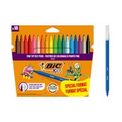 BIC KiDS Visa - pen met vezelpunt (pak van 18)