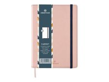 Oberthur Carmen - Notitieboek - genaaid en gebonden - A6 - 100 vellen / 200 pagina's - ivoorkleurig papier - van lijnen voorzien - blush cover