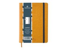 Oberthur Carmen - Notitieboek - genaaid en gebonden - A6 - 100 vellen / 200 pagina's - ivoorkleurig papier - van lijnen voorzien - mustard cover