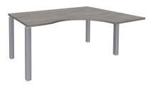 Burocean Exprim - Bureau - rechterhoek - grijs eiken - aluminium basis