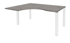 Burocean Exprim - Bureau - linkerhoek - grijs eiken - wit basis