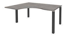 Burocean Exprim - Bureau - linkerhoek - grijs eiken - koolstof basis