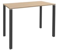 Table Lounge 4 pieds - L140xH105xP80 cm - Pied carbone - plateau imitation chêne clair