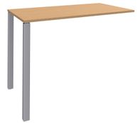 Table Lounge 2 Pieds - L140xH105xP80 cm - Pieds alu - plateau imitation hêtre