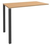 Table Lounge 2 Pieds - L140xH105xP80 cm - Pieds carbonne - plateau imitation hêtre