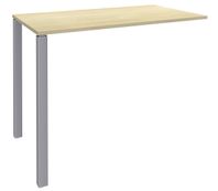 Table Lounge 2 Pieds - L140xH105xP80 cm - Pieds alu - plateau imitation érable