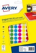 Avery A5 - Zelfklevend etiket in bijpassende kleur - verschillende kleuren (pak van 672)