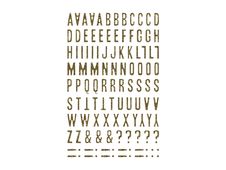 Maildor Glitty - Decoratiesticker - alphabet / numbers - 2 vellen - goud (pak van 228)