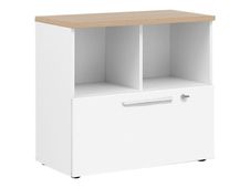 Gautier office YES! - Storage unit - onderdeelplank - wit, naturel eiken