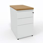 Vinco Evidence - Voetsteun - 3 lades - onderdeelplank, staal - wit, RAL 9010