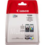 Canon PG-560 / CL-561 - Pack de 2 - noir, couleur (cyan, magenta, jaune) - cartouche d'encre originale