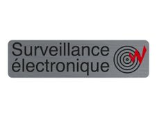 Exacompta teken - electronic surveillance - surveillance électronique - 165 x 44 mm - geborsteld aluminium