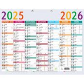 Calendrier Multicolore 43 x 33,5 cm - Septembre à Septembre - Exacompta