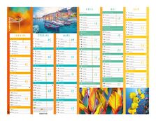 Oberthur Color Story - Calendrier 6 mois par face - 21 x 27 cm