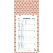 Calendrier mensuel en papier sur plaque - 19 x 41 cm - Exacompta