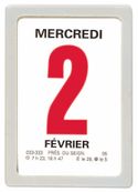 Oberthur Classique - Ephéméride gris - 4,7 x 6,3 cm
